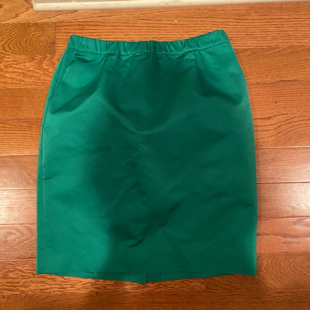J.Crew Collection green pencil skirt nwt